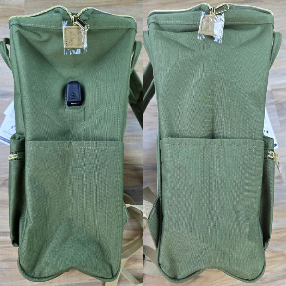☔️🔥NWT Olive Wide Opening Padded Laptop Sleeve Travel Backpack - Picture 8 of 15